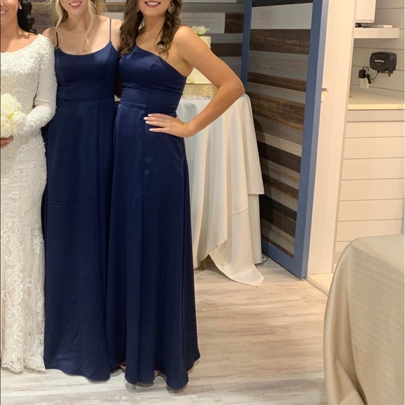 Navy Formal Dress Prom Bridesmaid - Picture 2 of 2
